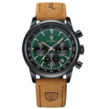 Elegante Luxus-Armbanduhr – Schwarz Grün