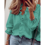 Camillea | Elegante Bluse Damen | Puffärmelig – Grün