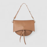 Vintage Damen Schultertasche – Vegan Leder mit Pouch & Canvas Gurt – Khaki