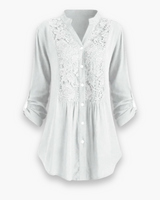 Damen Elegante Lange Bluse | Blusen – Weiß