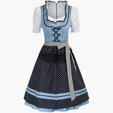 Spitzen-Dirndl kleid für Damen - Oktoberfest 2025 – Hellblau