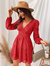 Thea - Stilvolles Mini-Kleid in A-Linie für Damen – Rot