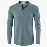 Erik | Klassisches Langarm-T-Shirt – Hellblau