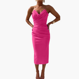 Elegantes trägerloses Kleid für Frauen - figurbetont und stilvoll – Knalliges Pink