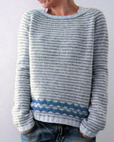 Aera - Damen-Retro-Pullover – Dunkelgrau