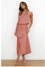Marley - Elegantes Abendkleid aus Satin für Damen – Leuchtend rot