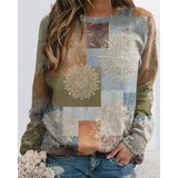 Beatrix - Schickes Farbblock-Sweatshirt – Grün