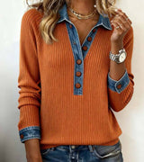 Erynn – Stilvoller Freizeitpullover – Stil 2 – Orange