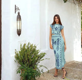 Camilla  | Elegant Bedruckt Komplettset – Hellblau