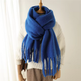 Oneka - Winterschal aus Kaschmir – Blau