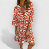 Luca | Allure Kleid mit V-Ausschnitt – Orange