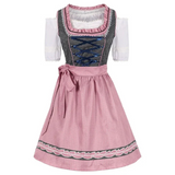Damen Rosa Oktoberfest Dirndl Kleid – Rosa