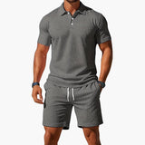 Chamikara - Elegantes Polo Set – Hellgrau