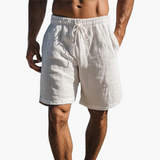 Badeshorts mit Kordelzug für Herren - bequem & leicht – Weiß