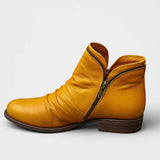 Karin - Damen Bequeme Orthopädische Stiefel mit Fußbett – Gelb