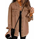 Tahlira - Locker geschnittene Jacke – Braun