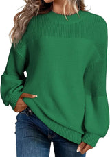 Neva - Damen-Strickpullover – Weicher Oversize-Pullover im Minimalistischen Stil – Grün