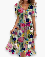 Damen Lässiges Boho Kleid | Midi Gradientenkleid – Mehrfarbig