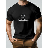 Think – Baumwoll-T-Hemd Mit Aufdruck – Schwarz