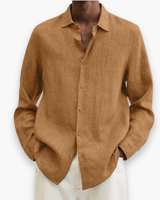 Herren Elegante Freizeit Hemd | Lange Ärmel – Ingwer