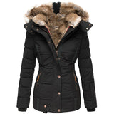 Ruzda - stylischer wintermantel – Schwarz
