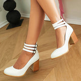 Casilda | Elegante Sandalen mit Knöchelriemen und robuster Sohle – Weiß