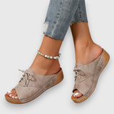 Saskia – Vintage Style Sandalen – Beige