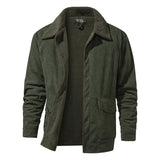 Warme, bequeme herrenjacke – Dunkelgrün