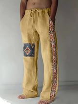 Daniil – Hose Im Ethnischen Stil Mit Taschen – Gelb