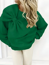 Rike | Elegantes Sweatshirt mit Großem Schleifen-Detail – Grün