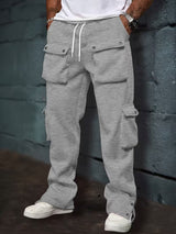 Deyan – Lässige Cargo Jogging Hose – Grau