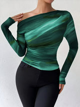 Filomena | Elegantes Casual Langarm-T-Shirt – Gemüse