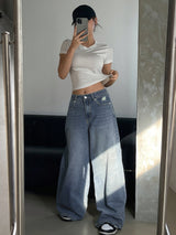 Baggy Jeans Damen | Weit Geschnitten Mit Hoher Taille – Blau