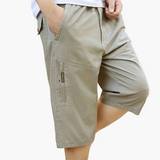 Herren-Bermudashorts mit Taschen für die alltägliche Freizeit – Hellgrau