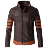 Elegante Leder-herrenjacke in einzigartigem design – Braun