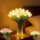 Petaluxe - Elegante LED Blumenvase Mit Beleuchtung Für Eine Gemütliche Wohnatmosphäre – Weiß