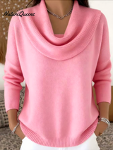 Eva™ | Zarte und elegante einfarbige Bluse mit Rüschen am Kragen – Rosa