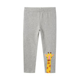 Mädchen Leggings mit niedlicher Giraffenapplikation Drune – Gelb