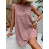 Clara - Ärmelloses Mini-Strandkleid mit schickem Stil – Purpura