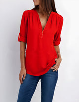 Adorin | Stylische & Vielseitige Bluse – Rot