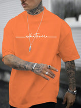 Caleb - Herren-T-Shirt mit Rundhalsausschnitt – Orange