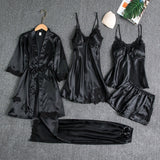 Sorelle | Fünfteiliges Loungewear-Set in eleganter Ausführung – Schwarz