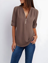 Adorin | Stylische & Vielseitige Bluse – Braun