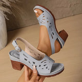Corrina - Damen Keilsandalen mit Fussgewolbeunterstutzung – Grau