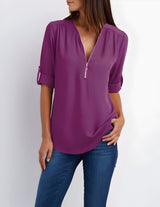 Adorin | Stylische & Vielseitige Bluse – Flieder