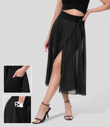 Litvia – Die zeitlose Midi-Rock-Eleganz mit einem Hauch verspieltem Charme – Schwarz
