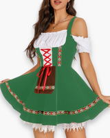 Damen Dirndl Kleid für Festliche Anlässe | Traditionelles Trachten Outfit fürs Oktoberfest – Grün