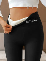 Damen Hohe Taille Leggings | Leicht – Schwarz