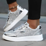 Vindya - Lässige Sport Schuhe – Silber