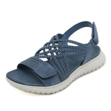 Judy – Bequeme Sandale Mit Stabilem Keilabsatz – Blau